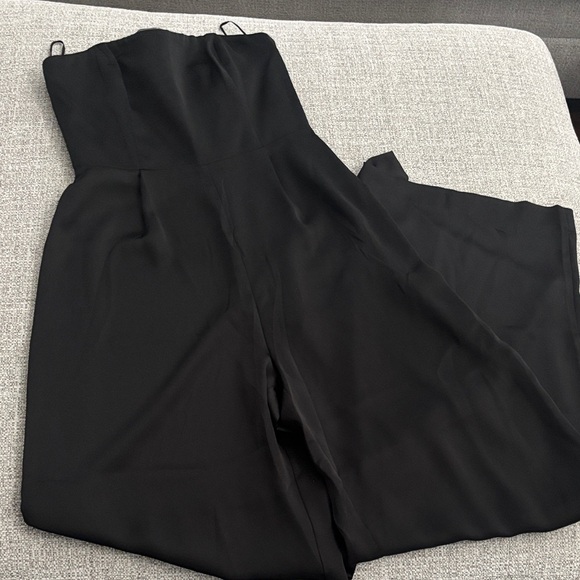 H&M Pants - H&M Black Strapless Wide-Leg Jumpsuit
